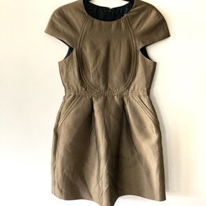 TIBI / metallic mini dress with pockets